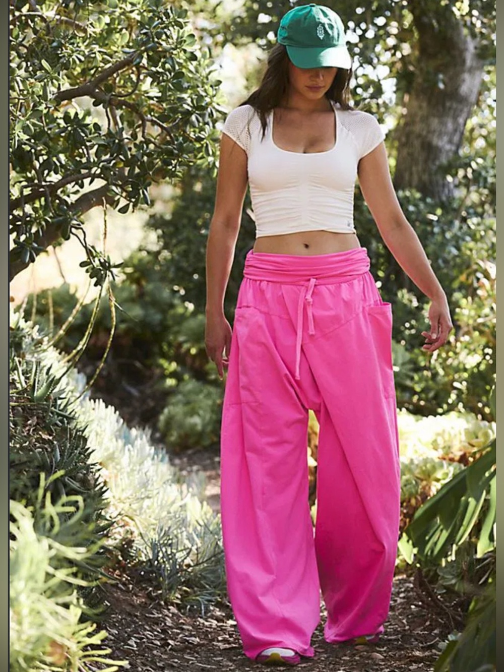 Free People FP Movement Hot Shot Sport Pants Size Small RT $128 Malibu Pink